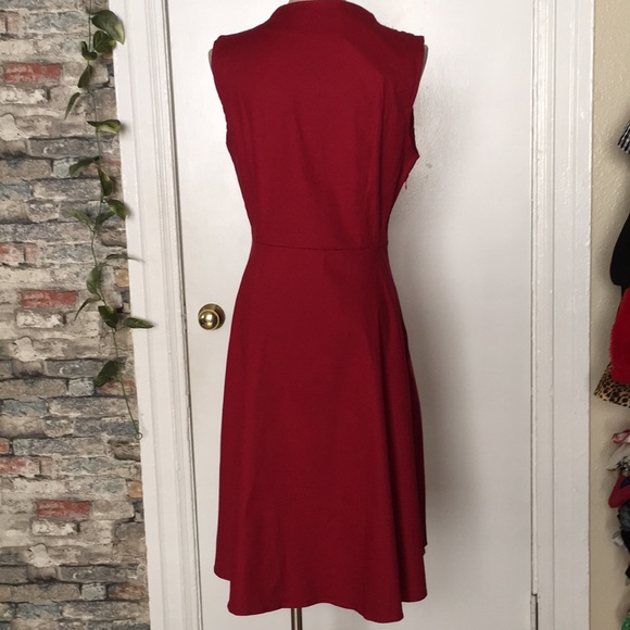 HALLOWEEN COSTUME! iHot Red & Black Polka Dot Button Accent Fit & Flare Dress - Picture 6 of 12